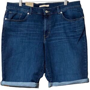 Levi’s Shorts Women’s 33 Blue Classic Bermuda Minimal Summer Casual Jorts NWT